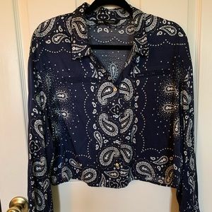 Cute paisley-western Zara blouse!